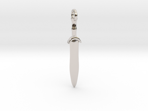 Lakonia Sword Pendant/Keychain in Platinum