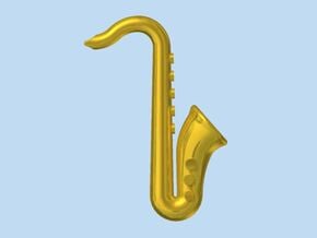 Saxophone in Tan Fine Detail Plastic