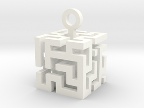 Labyrinth³ in White Processed Versatile Plastic