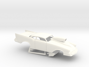1/32 57 Chevy Pro Mod W Scoop in White Processed Versatile Plastic