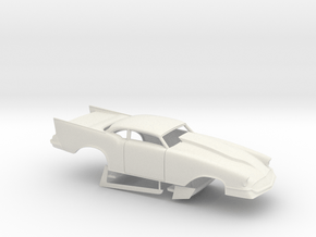 1/12 57 Chevy Pro Mod No Scoop in White Natural Versatile Plastic
