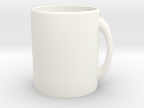 Customizable Mug in White Processed Versatile Plastic