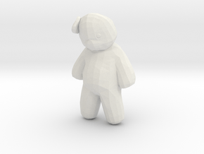 Printle Thing Teddy Bear 1/24 in White Natural Versatile Plastic