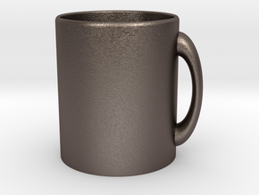 Customizable Mug in Polished Bronzed Silver Steel