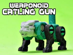 Catling Gun (Lion/Tiger) Transforming Weaponoid  in White Natural Versatile Plastic