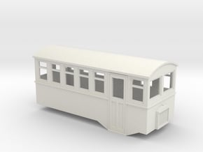 5.5mm scale 4 wheel railbus in White Natural Versatile Plastic