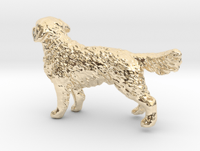 1/24 Golden Retriever Young Standing in 14K Yellow Gold