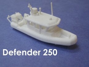 Defender 250 Rigid Inflatable Boat (1:148) in White Natural Versatile Plastic: 1:148