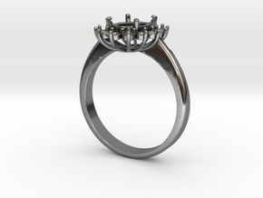 Princess lady ring in Fine Detail Polished Silver: 7.5 / 55.5