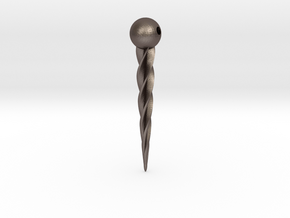 Twisted Pindot in Polished Bronzed Silver Steel