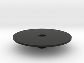 Large round table in Black Natural Versatile Plastic