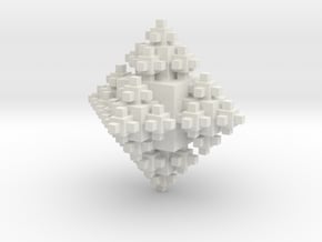 Cubic Octahedron in White Natural Versatile Plastic