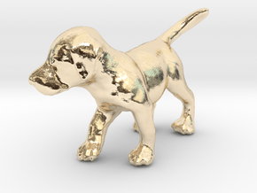 1/12 Puppy in 14k Gold Plated Brass: 1:24