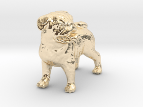 1/24 Bulldog in 14k Gold Plated Brass