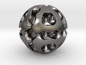0616 F(x,y,z)=0 Bloby Schwarz Ball 12T (d=5cm) in Polished Nickel Steel