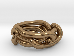 Noodle Ring in Natural Brass