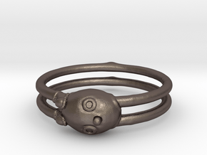 Ring Boy in Polished Bronzed Silver Steel