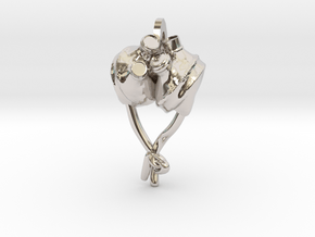 Artificial Heart Pendant! in Platinum