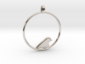Little Bird Symbolic Pendant  in Platinum