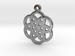 Flower Of Life in Polished Silver