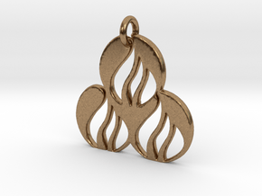 Fire Pendant in Natural Brass