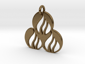 Fire Pendant in Natural Bronze