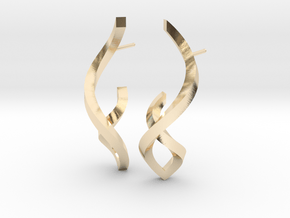 Twisted Ribbon Post Earrings in 14K Yellow Gold