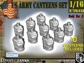 1-16 X10 US M1910 Canteens in Tan Fine Detail Plastic