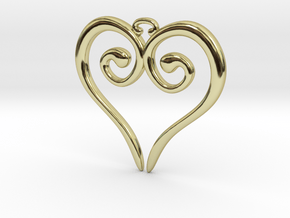 Medieval Heart in 18k Gold Plated Brass