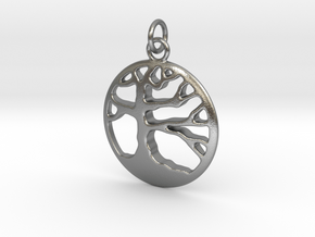 Tree of Life  Pendant in Natural Silver (Interlocking Parts)
