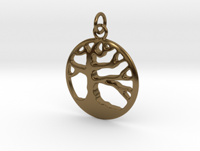 Tree of Life  Pendant in Polished Bronze (Interlocking Parts)