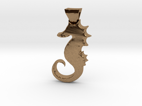 Seahorse in Natural Brass