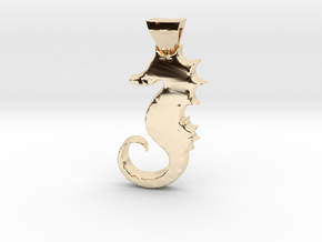 Seahorse in 14k Gold Plated Brass