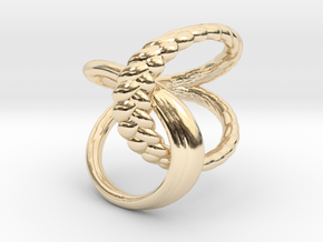 Braid Ring in 14k Gold Plated Brass: 9.25 / 59.625