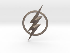 The Flash Emblem in Polished Bronzed Silver Steel