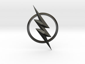 The Reverse Flash Emblem in Matte Black Steel