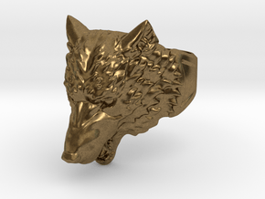 Wolf Head Ring in Natural Bronze: 9 / 59
