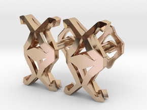 HEAD TO HEAD Union, Small Cufflinks in 14k Rose Gold