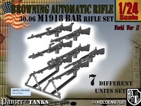 1-24 Browning BAR 1918A2 Set in Smooth Fine Detail Plastic
