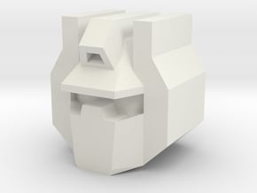 Grimmy Head for Construction Robot Set in White Natural Versatile Plastic
