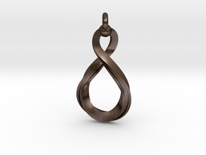 Mobius strip4 31mm in Polished Bronze Steel