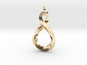 Mobius strip4 31mm in 14K Yellow Gold