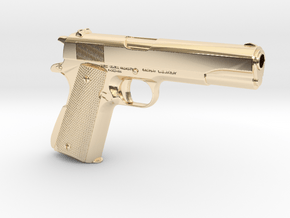 1/4 Scale Government Issue Colt 1911 in 14K Yellow Gold