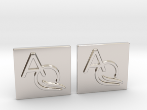 Custom Logo Cufflinks in Platinum