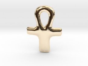 Ankh in 14k Gold Plated Brass