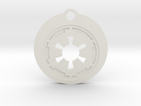 Star Wars Keychain - Empire Symbol in White Natural Versatile Plastic