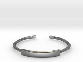Hammered Cuff Bracelet in Polished Silver