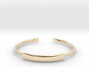 Hammered Cuff Bracelet in 14k Gold Plated Brass