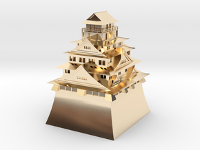 Osaka Castle in 14K Yellow Gold