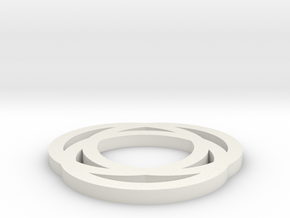 Circle in White Natural Versatile Plastic: Medium